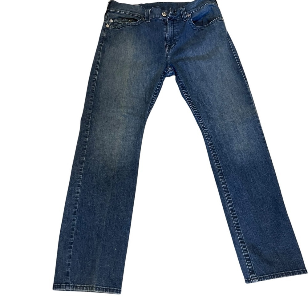 True Religion Men's Straight Blue Jeans - Size 34